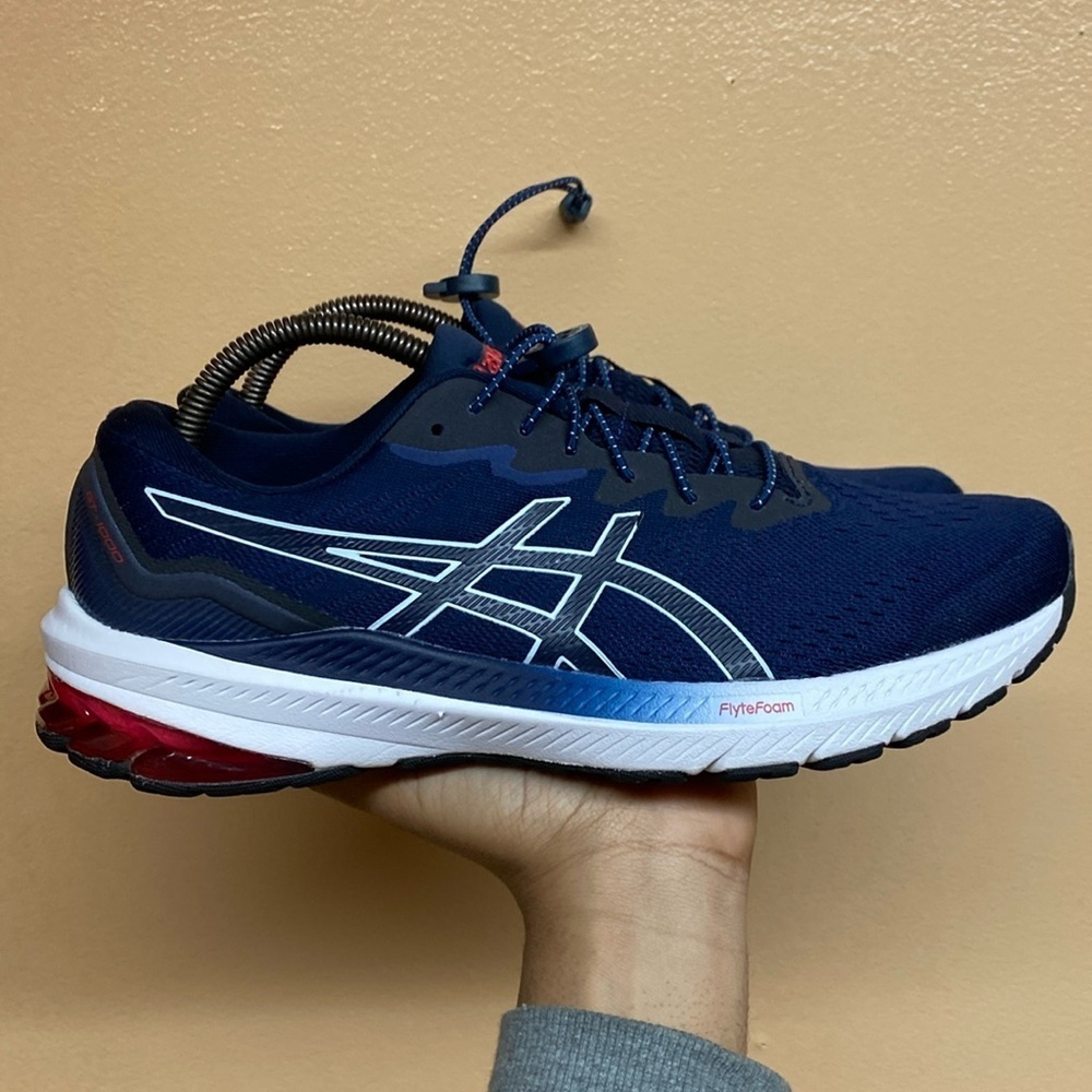 ASICS GT-1000 11 Running Sneakers “Navy Red White”
